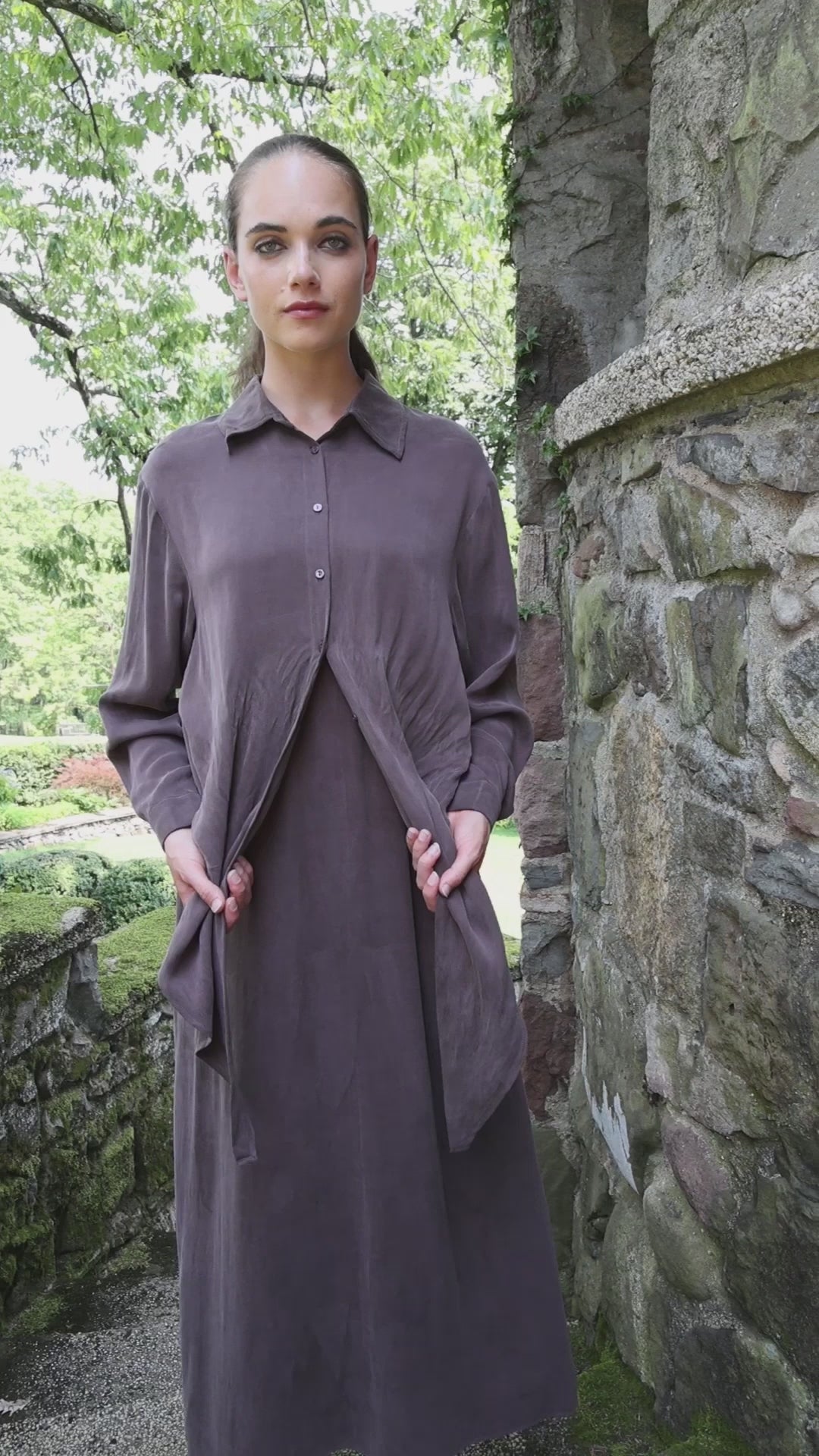 MUN-NUA4024C MUSHROOM TIE KNOT BLOUSE