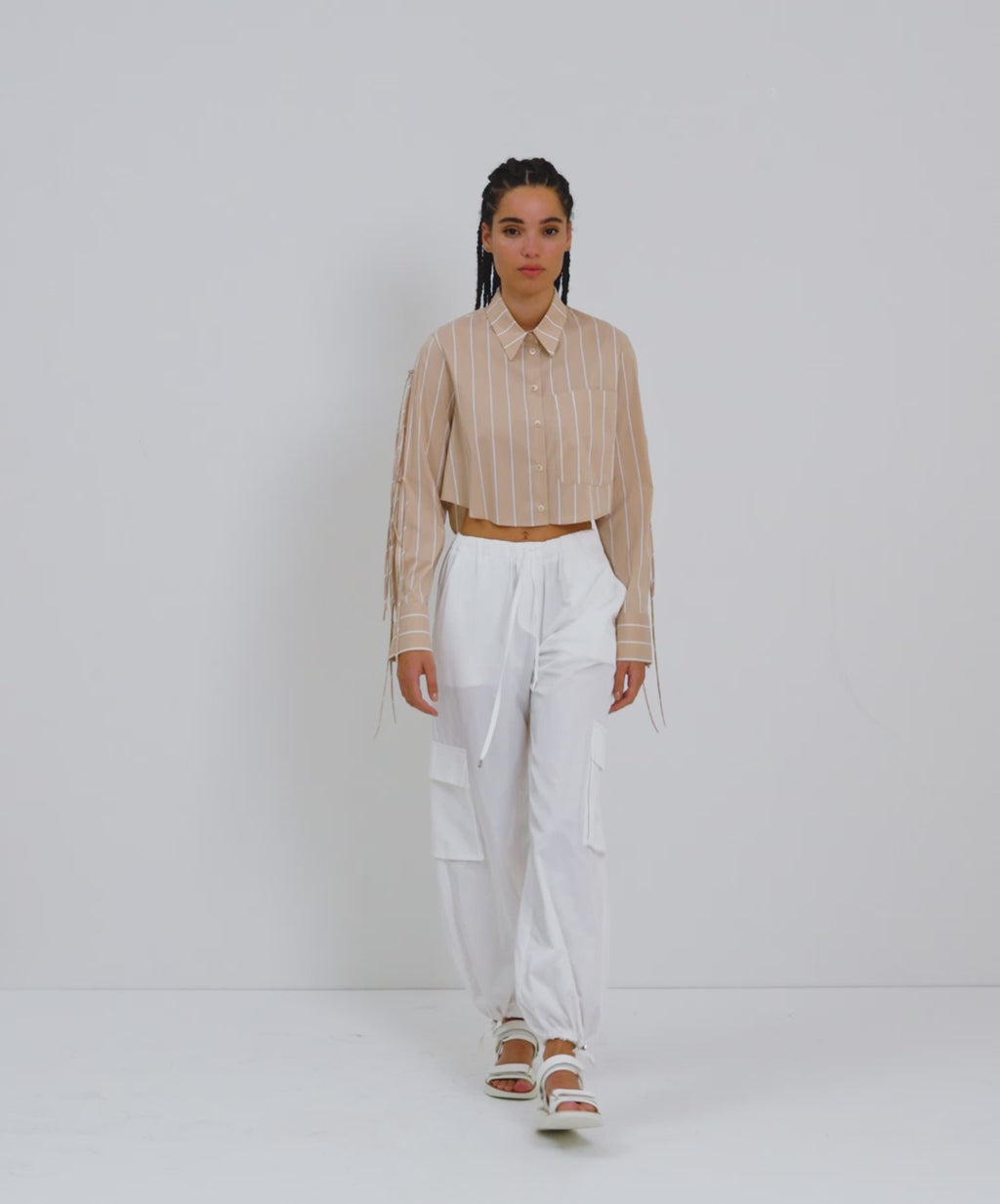 ACC-43-7025-946 BEIGE STRIPED SHIRT