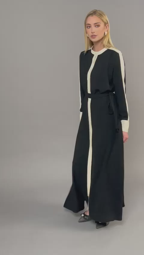 MIK-7154 BLACK&WHITE DRESS