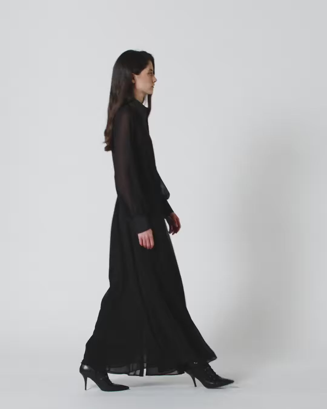 PKO-106119 ALDONZA BLACK SHEER DRESS