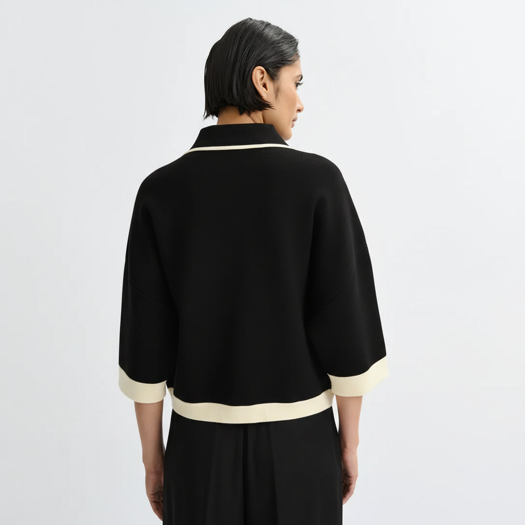 ESA-JUGLY BLACK KNIT JACKET
