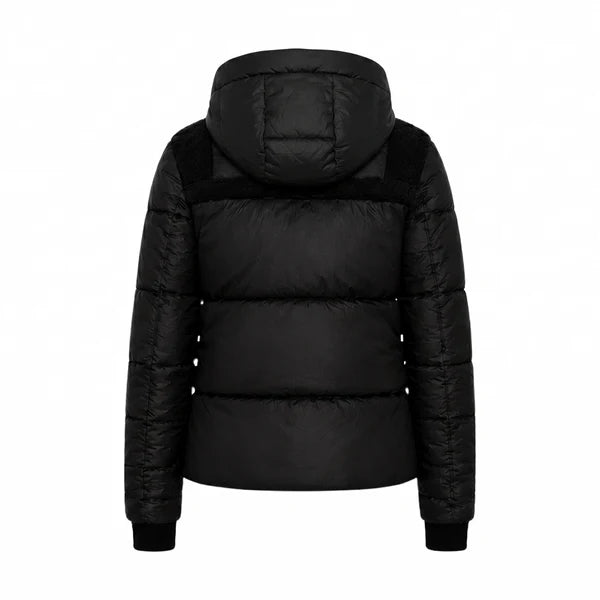 ARB-7026 BLACK PUFFER SIDE BUTTON JACKET