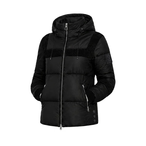 ARB-7026 BLACK PUFFER SIDE BUTTON JACKET