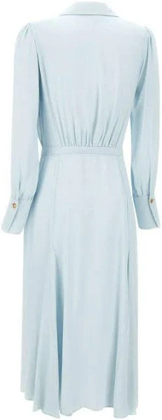 ELS-AB86352 BLUE WRAP DRESS