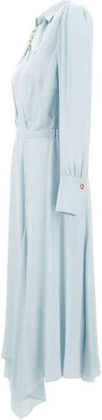 ELS-AB86352 BLUE WRAP DRESS