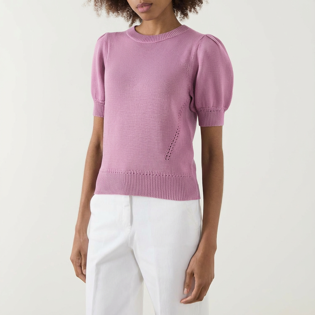 MRL-2613361074 MLSSUMERO PINK KNIT TOP