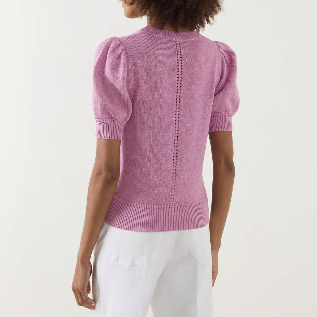 MRL-2613361074 MLSSUMERO PINK KNIT TOP