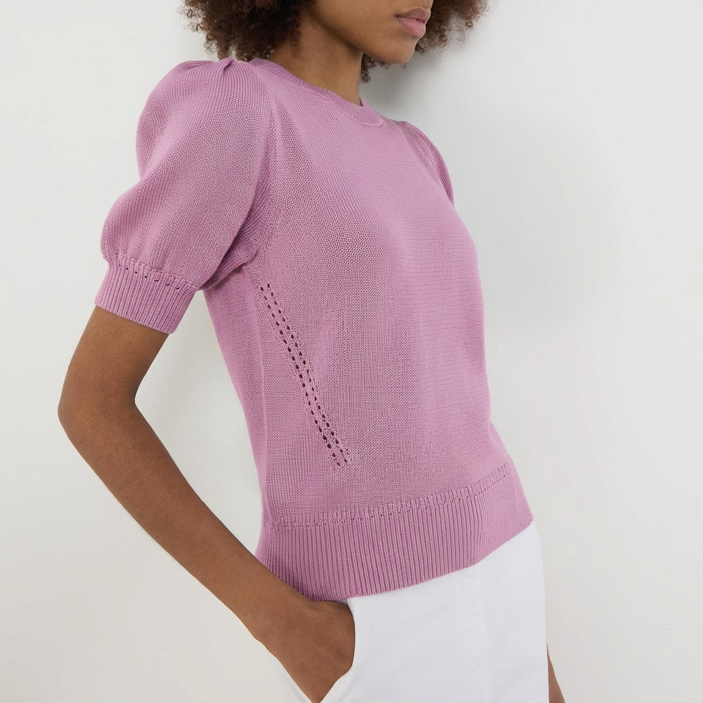 MRL-2613361074 MLSSUMERO PINK KNIT TOP