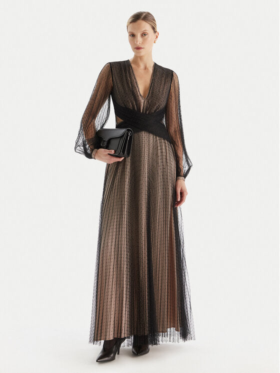 TWS-252TT2021 BLACK TULLE DRESS