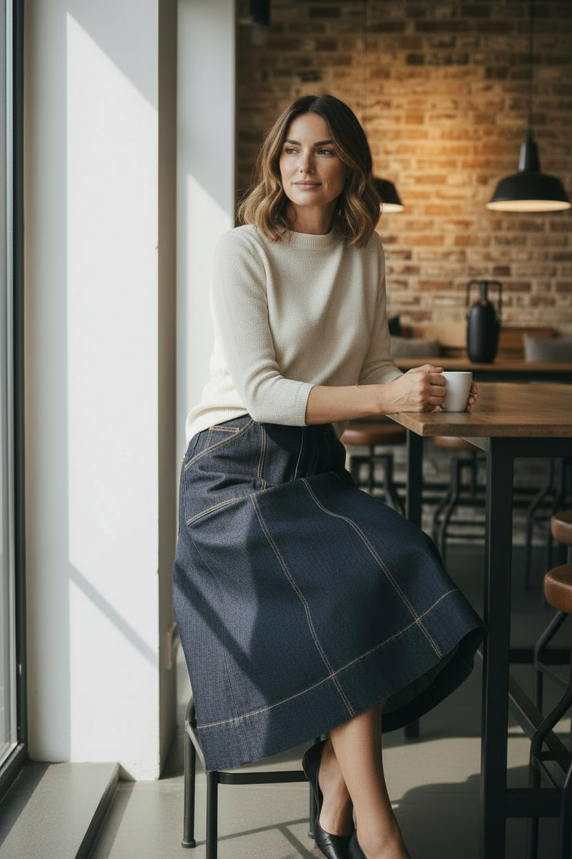 CQS-ZS566150Z DENIM LONG SKIRT