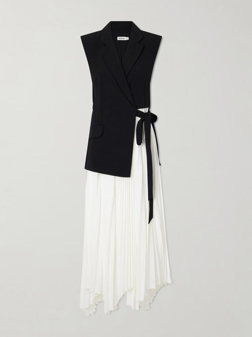 SMK-HELENA BLACK&WHITE COMBO BLAZER DRESS