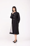 BNI-Y-2499 BLACK &STONES BUTTON DRESS