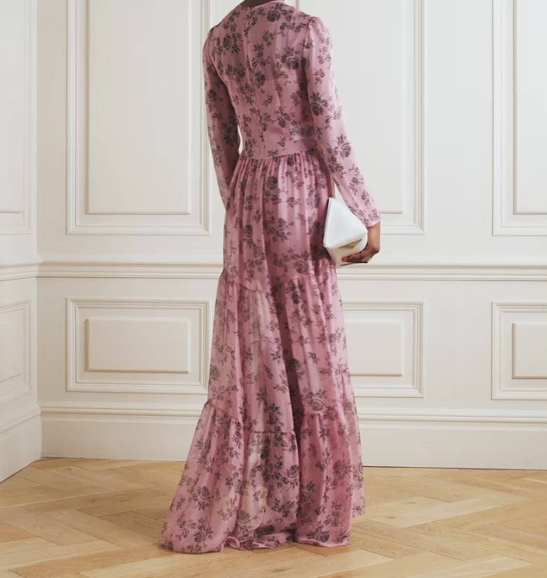 PHY-0455 PINK PRINT DRESS