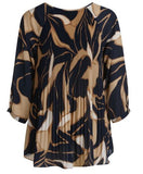 BTB-85551925 BLUE&BEIGE TOP