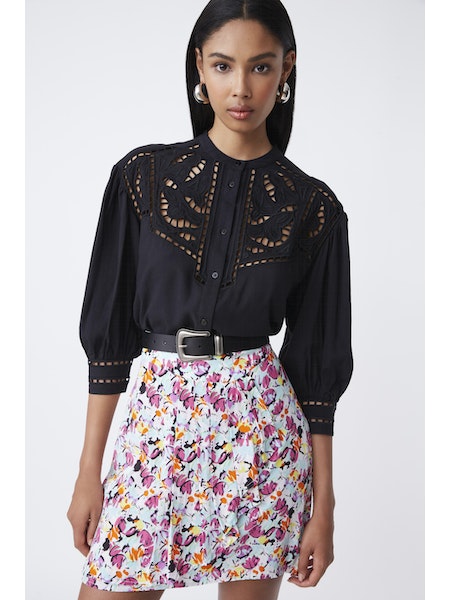 SUN-S23C07124 LONATA BLACK BLOUSE 0