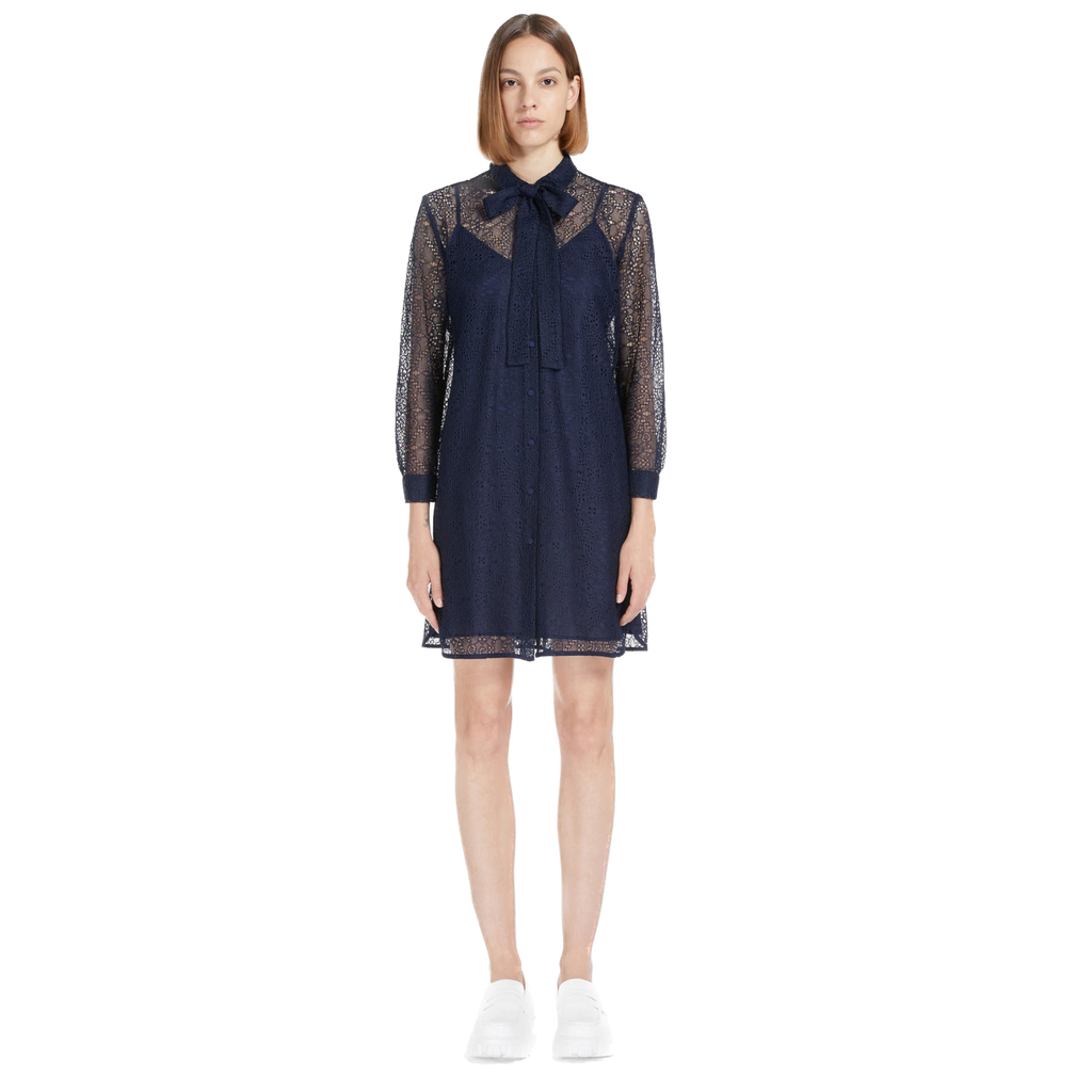IBL-237621023 IRMA NAVY LACE DRESS