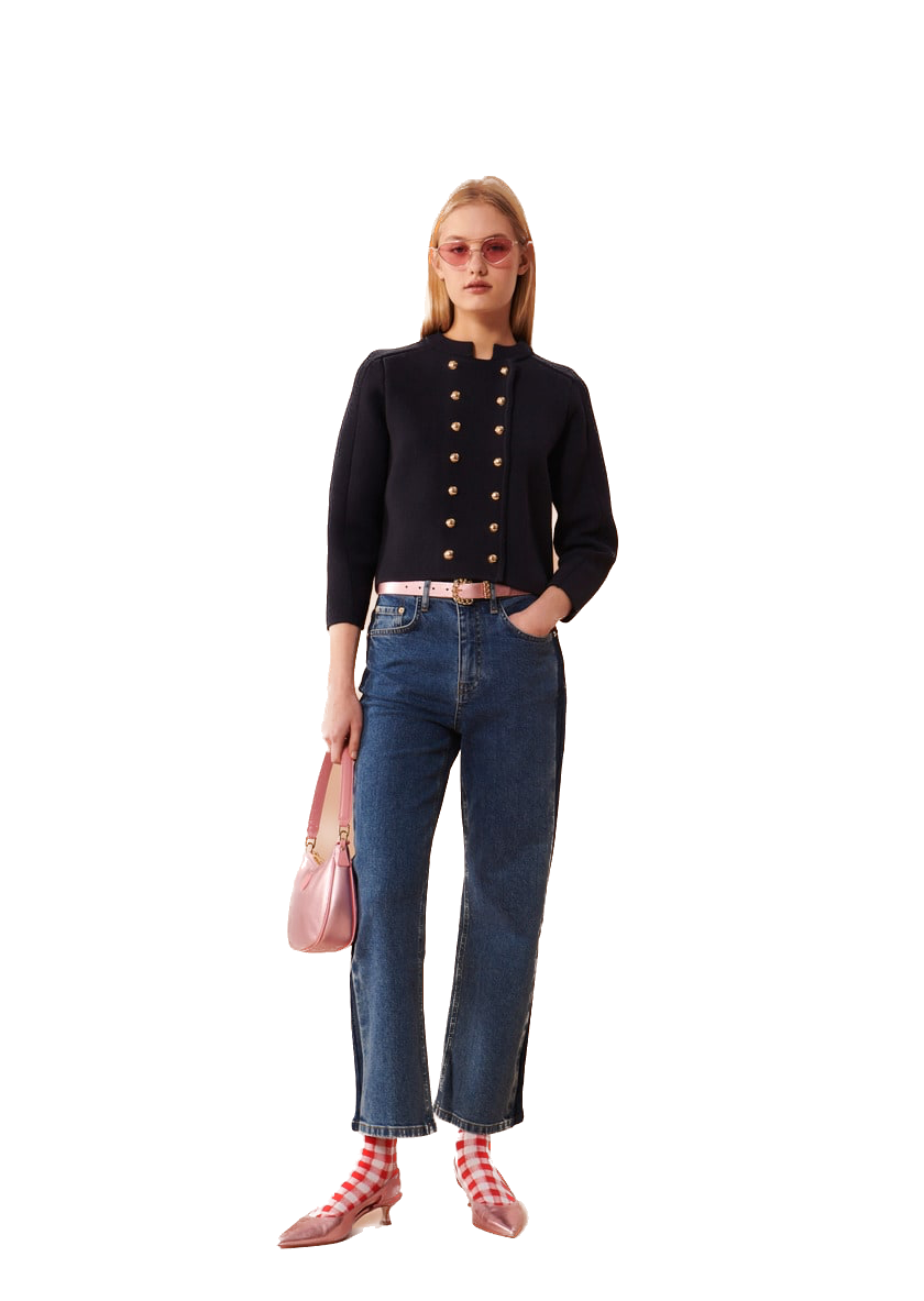 TAJ-TRGIL05TR657 GARRY NAVY CARDIGAN 1