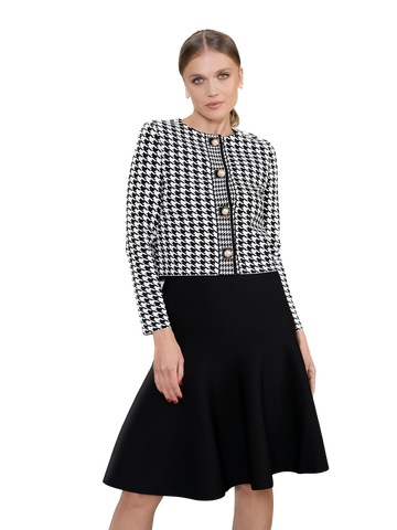 ALZ-T122 BLACK&WHITE CARDIGAN