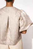 BYM-1200052 CLEO METALLIC BLOUSE