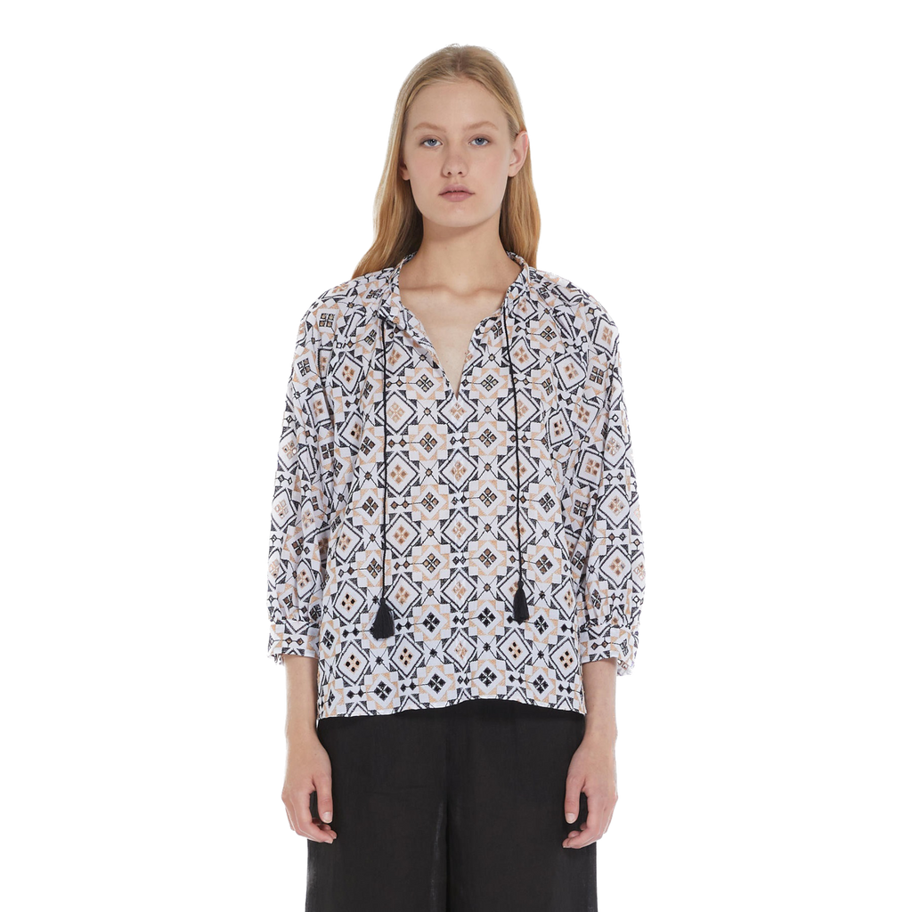 MRL-23311103342 SAPORE BLK&BGE SHIRT