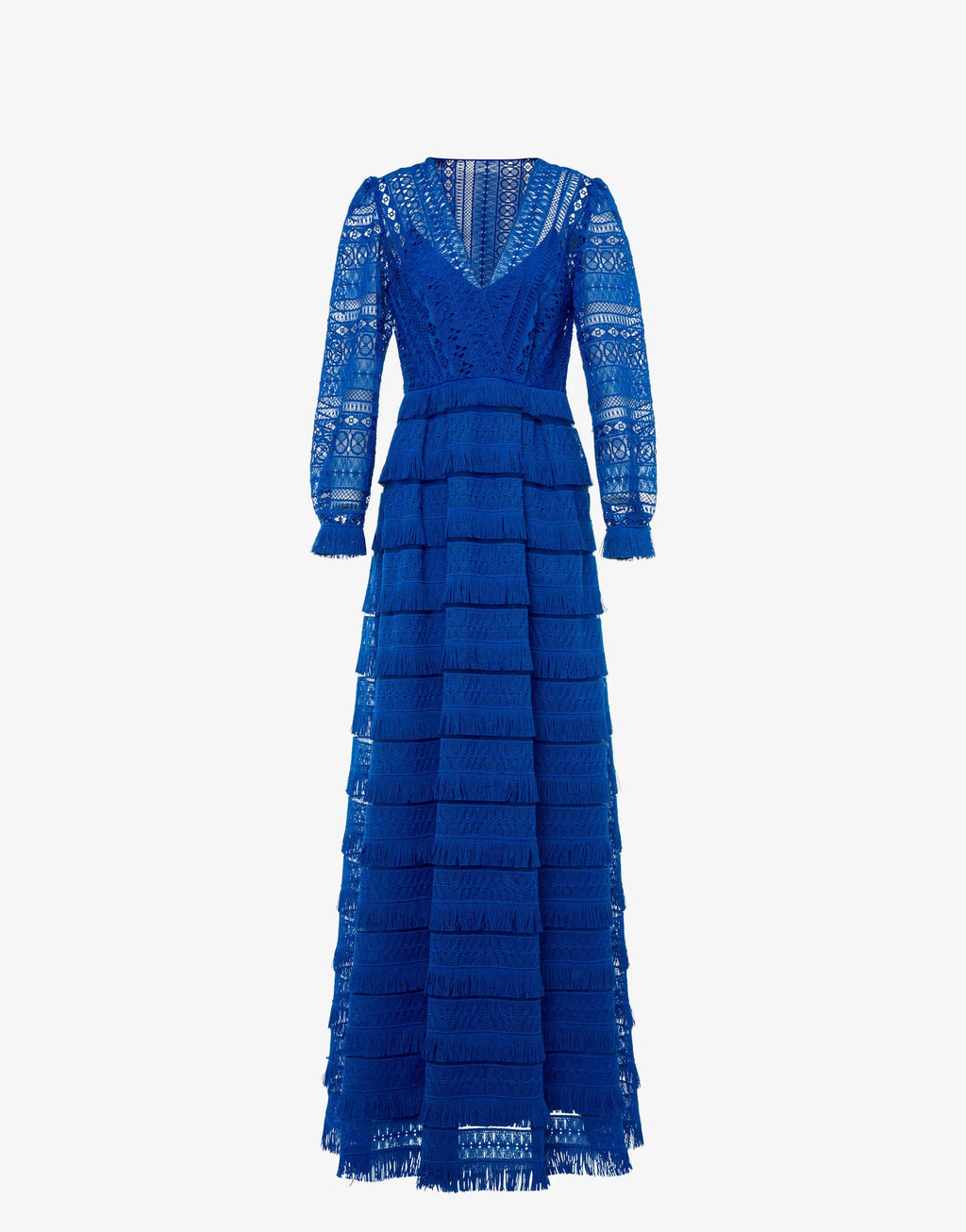 ABF-0453 BLUE MACRAME GOWN