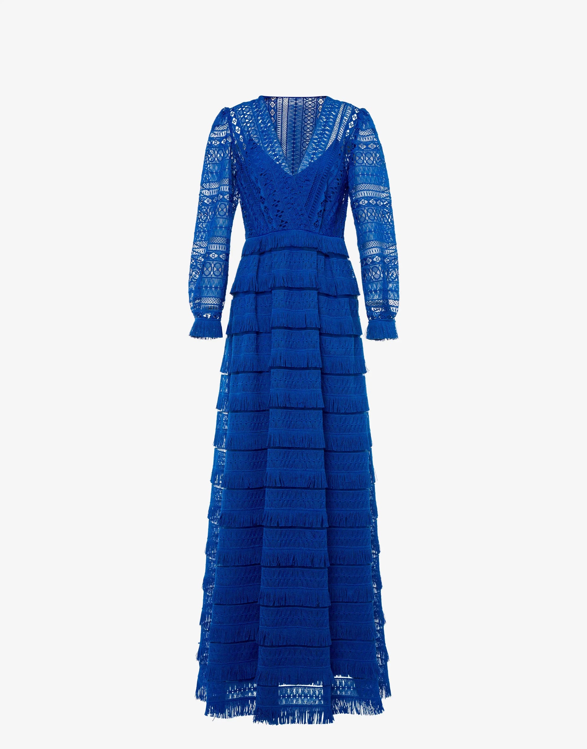 ABF-0453 BLUE MACRAME GOWN