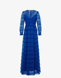 ABF-0453 BLUE MACRAME GOWN