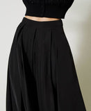 TWS-231TP2720 BLACK TAFFETA SKIRT