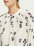 SAS-17105823PSLM WHITE&NAVY BLOUSE