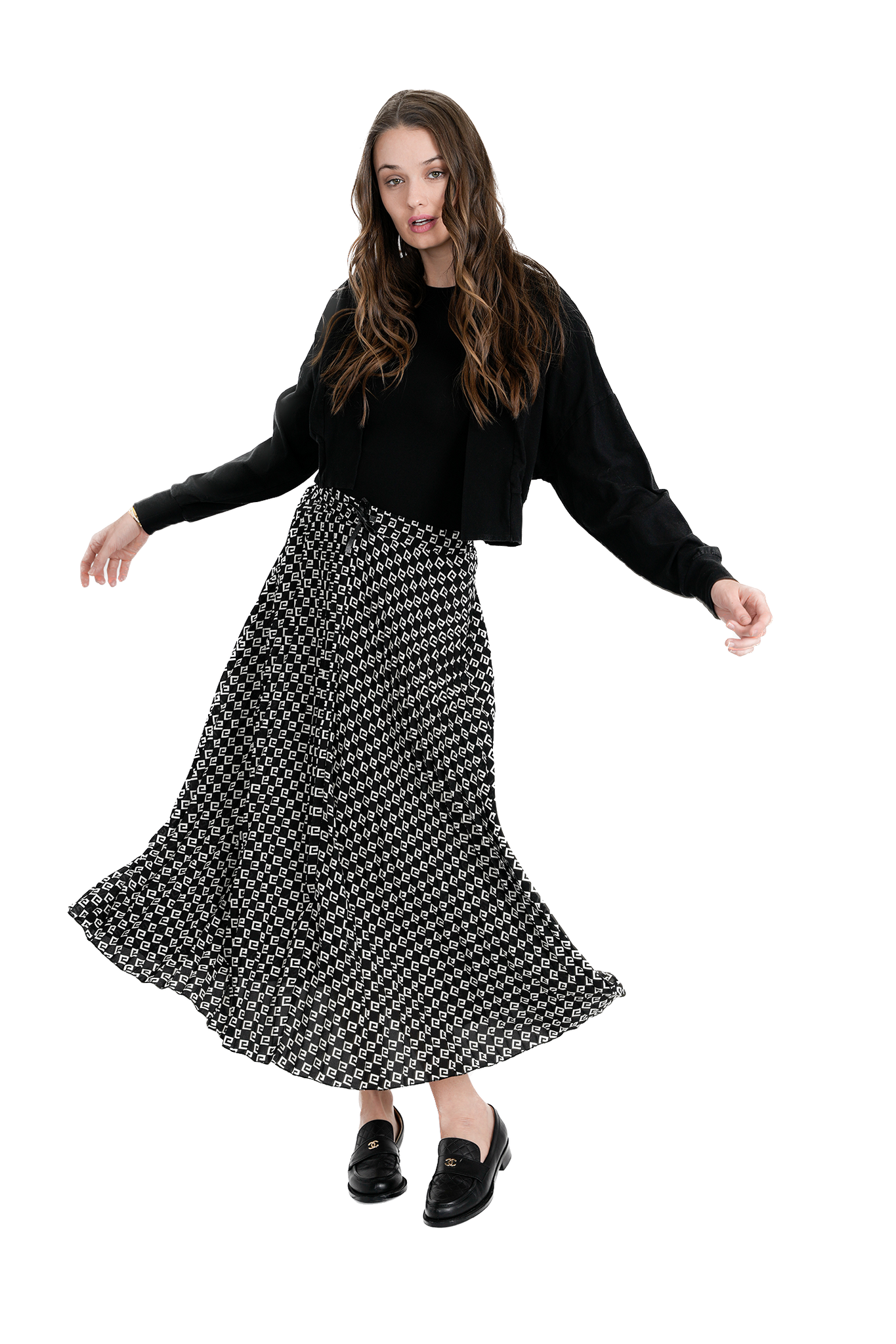 GIN-SB3CPT4849 BLACK SKIRT