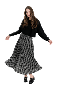 GIN-SB3CPT4849 BLACK SKIRT