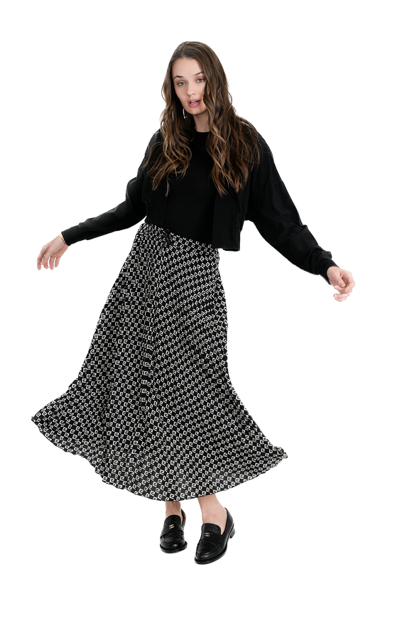 GIN-SB3CPT4849 BLACK SKIRT
