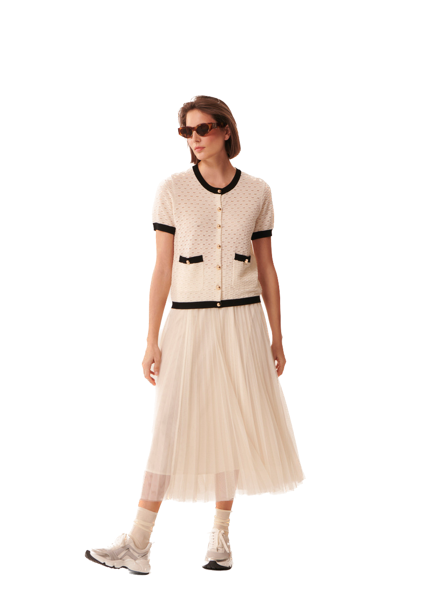 TAJ-TRGIL14TR651 GEORGINA CREAM CARDI 0