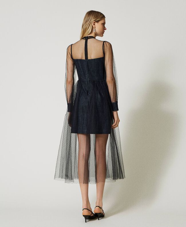 TWS-231TP23 BLACK TULLE DRESS