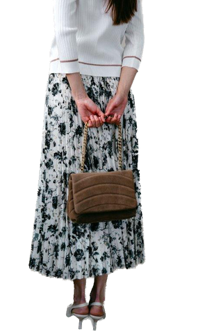 NOI-NR-0127 GREEN FLORAL PRINT SKIRT
