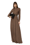ELS-AB46132E2 BLACK&CREAM GOWN