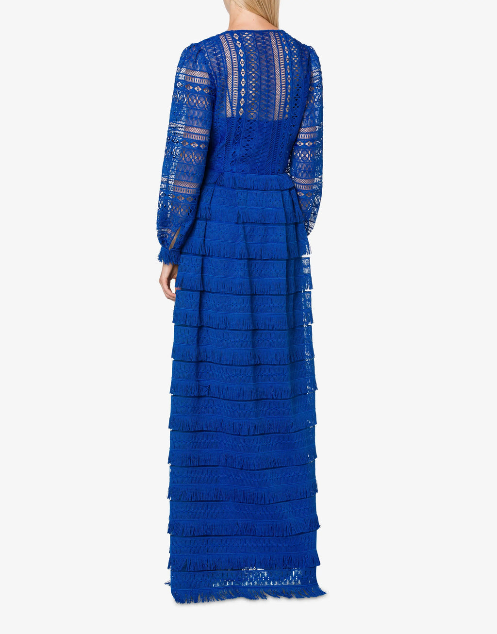 ABF-0453 BLUE MACRAME GOWN