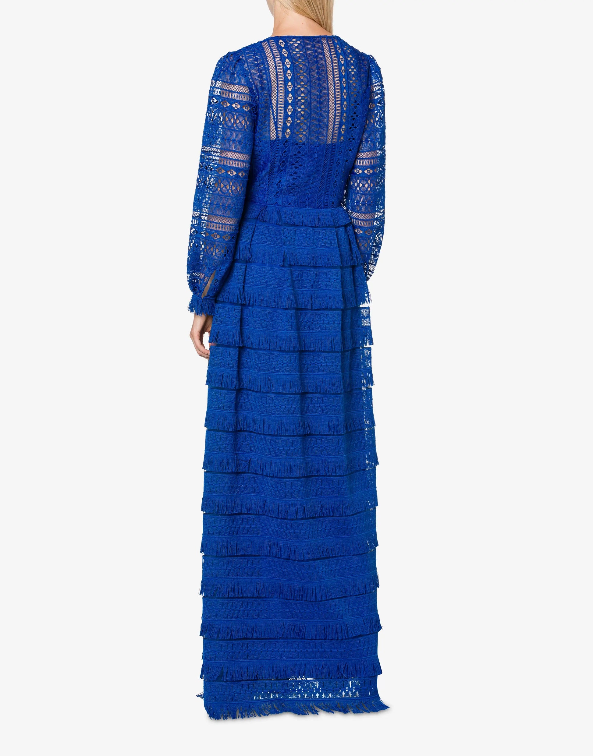 ABF-0453 BLUE MACRAME GOWN