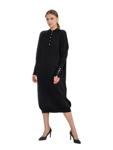 ALZ-D104 BLACK LOOSE DRESS