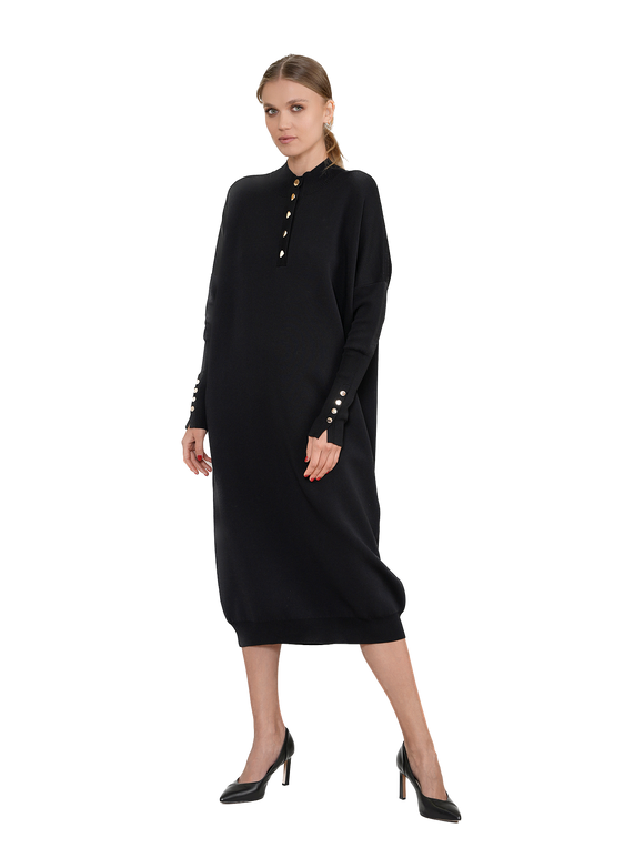 ALZ-D104 BLACK LOOSE DRESS