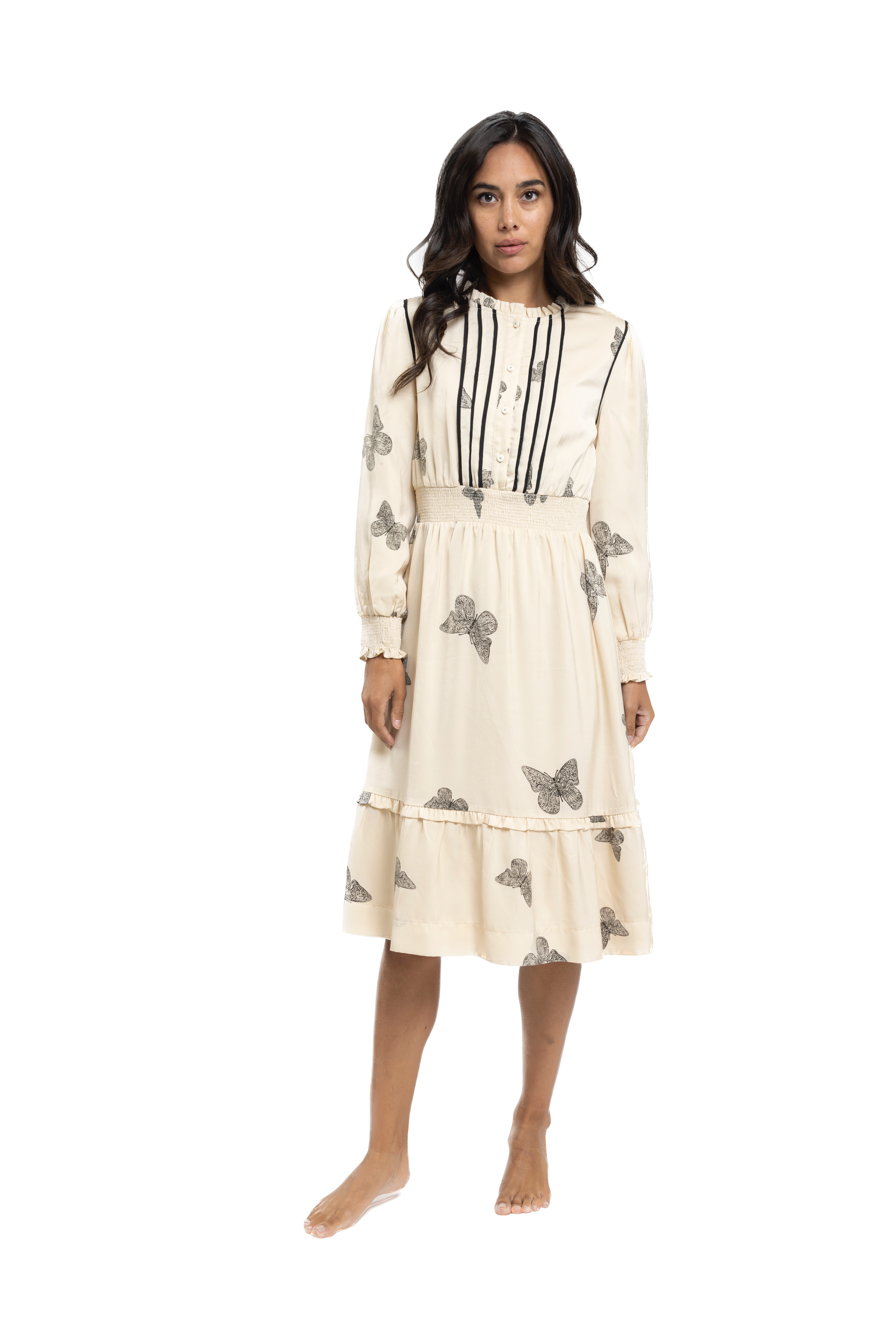 LTE- TN23163-B IVORY BUTTERFLY DRESS