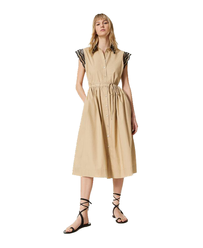 TWS-231TT2120 BEIGE&BLACK DRESS