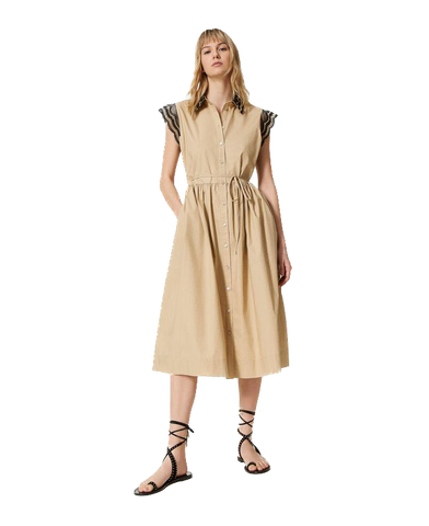 TWS-231TT2120 BEIGE&BLACK DRESS