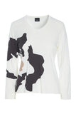 BKR-13398 WHITE FLOWER BLOUSE