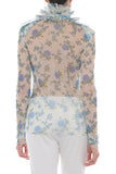 PHY-0224 BLACK&PINK FLORAL BLOUSE
