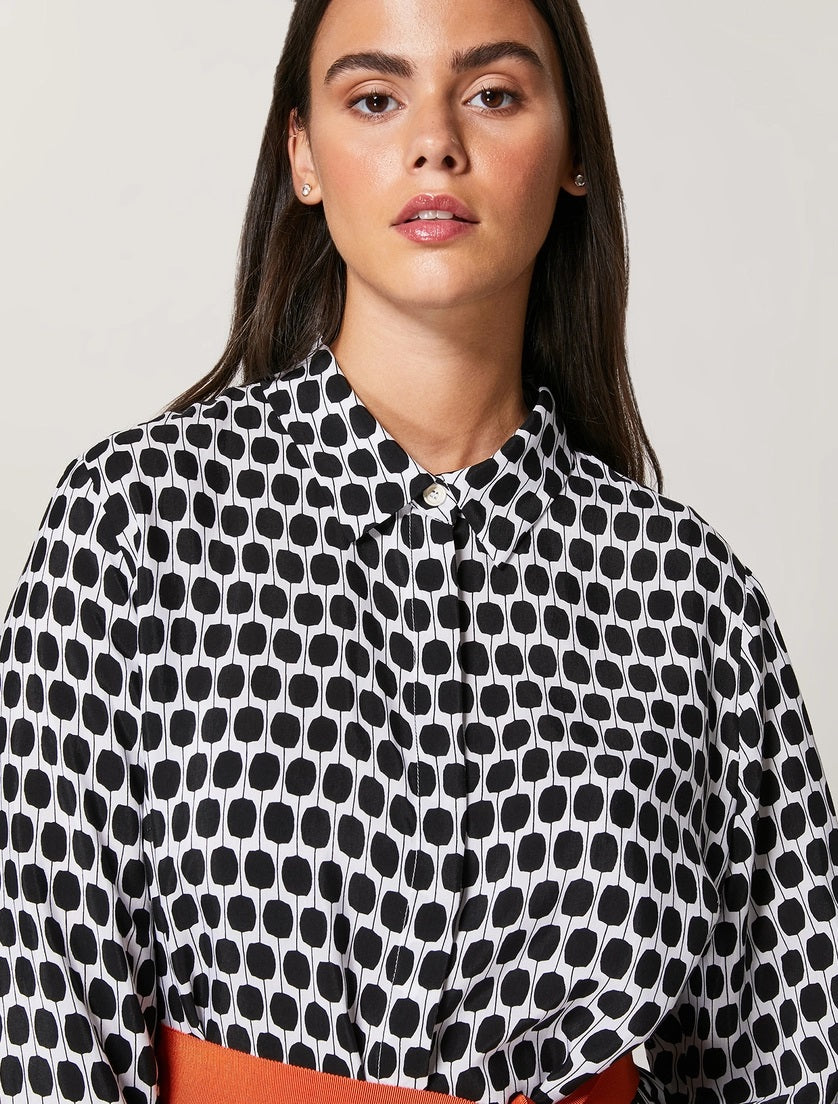 PER-1222103 DEROSA BLK&WHITE DRESS