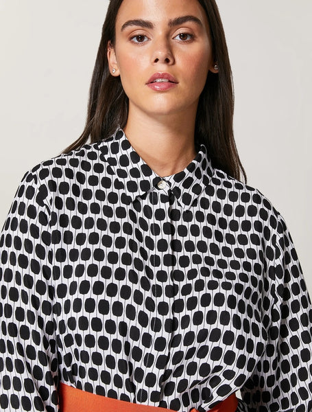 PER-1222103 DEROSA BLK&WHITE DRESS