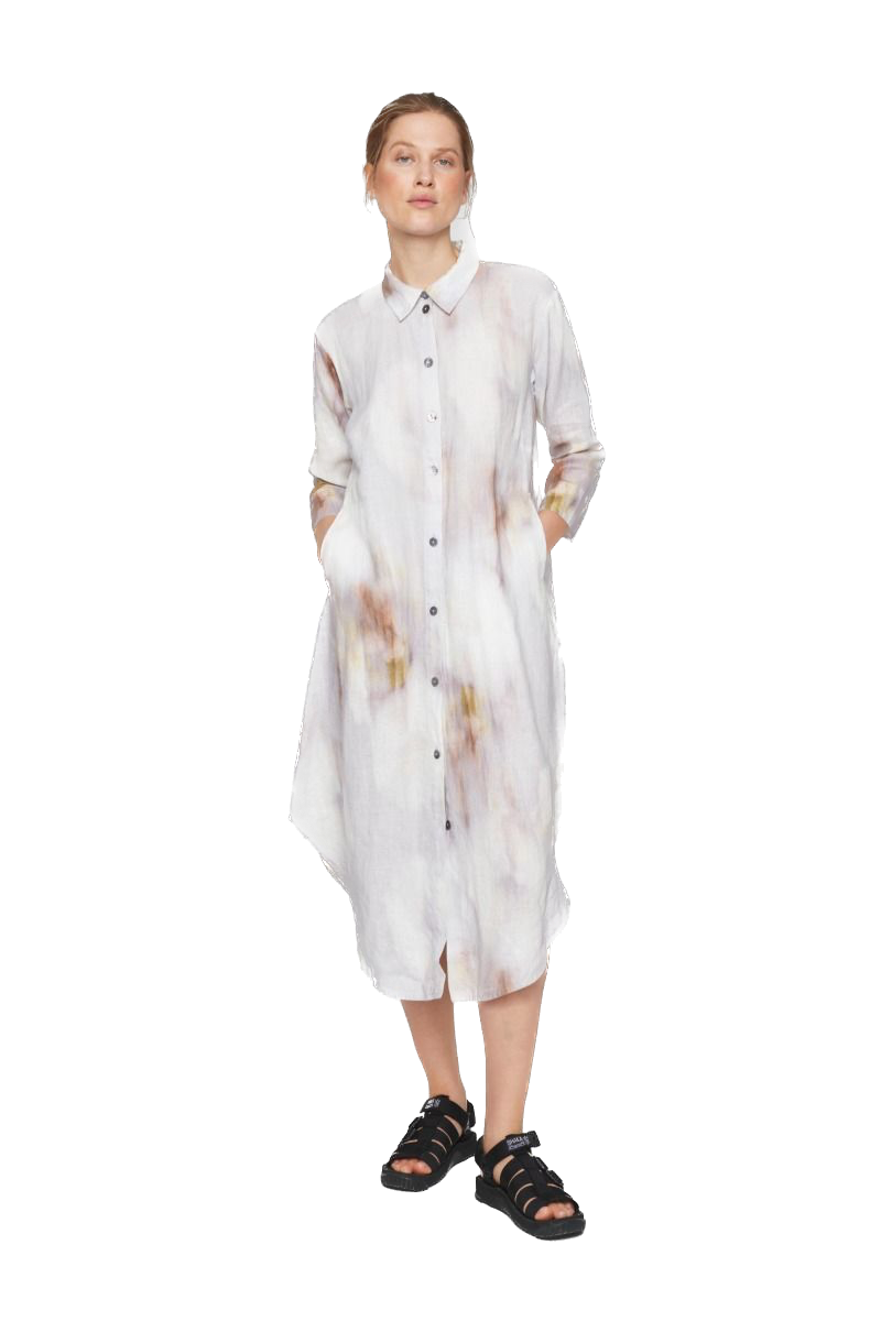BKR-13547 GREY PRINT DRESS