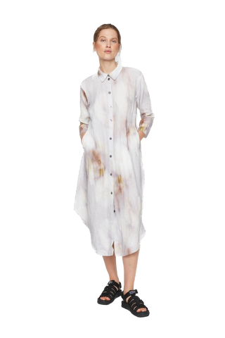 BKR-13547 GREY PRINT DRESS