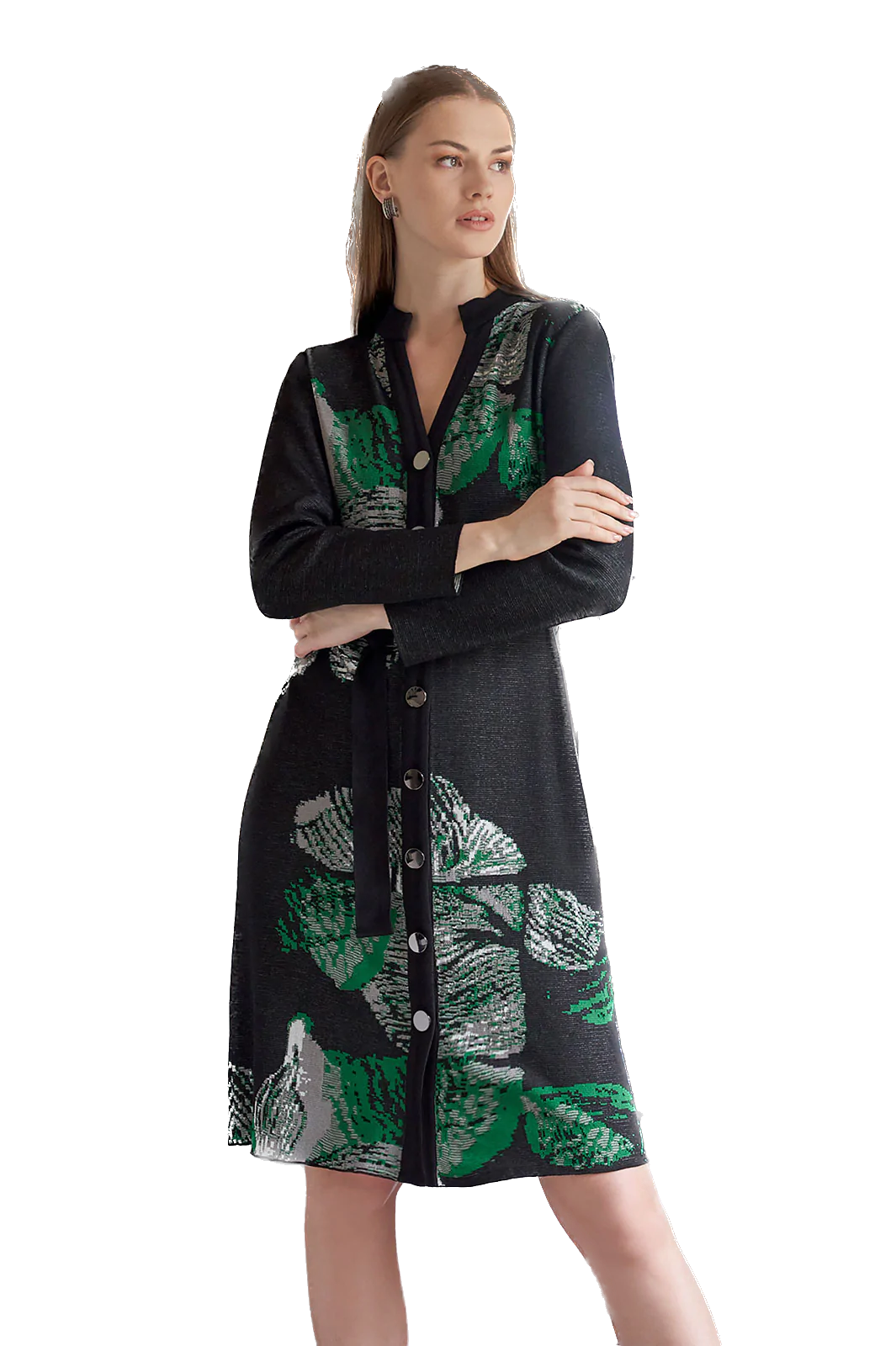 MGW-9907E BLACK&GREEN DRESS